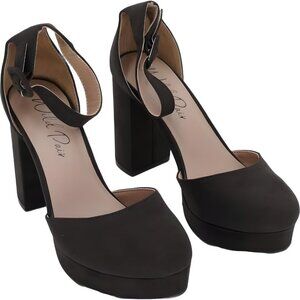 Wild Pair Birdey Platform Heels - Black US 6M
